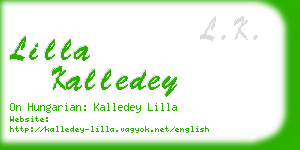 lilla kalledey business card